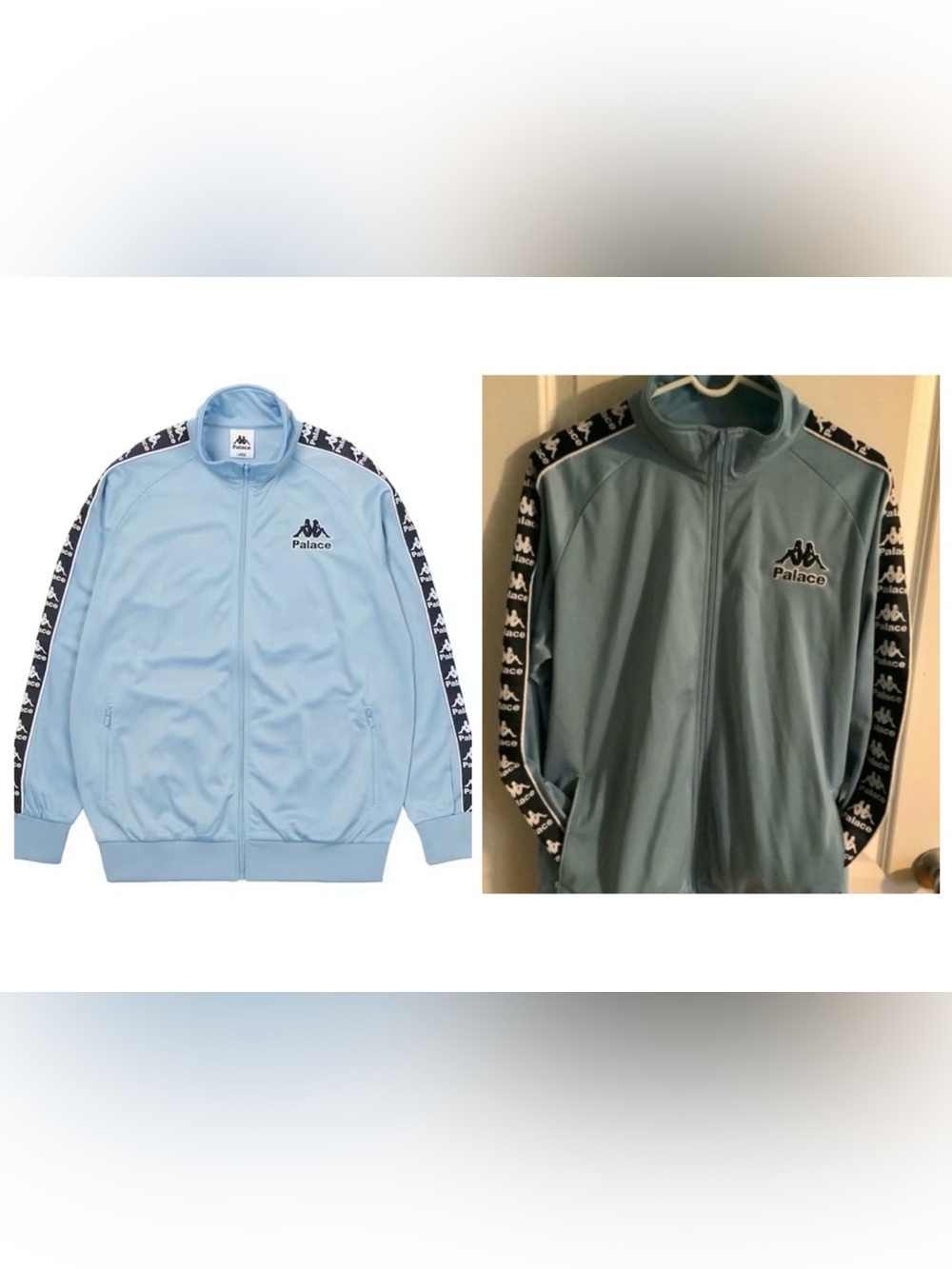 Authentic PALACE x Kappa Blue Track Top Full Zip Jacket Men’s Large FW21